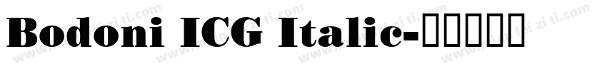 Bodoni ICG Italic字体转换